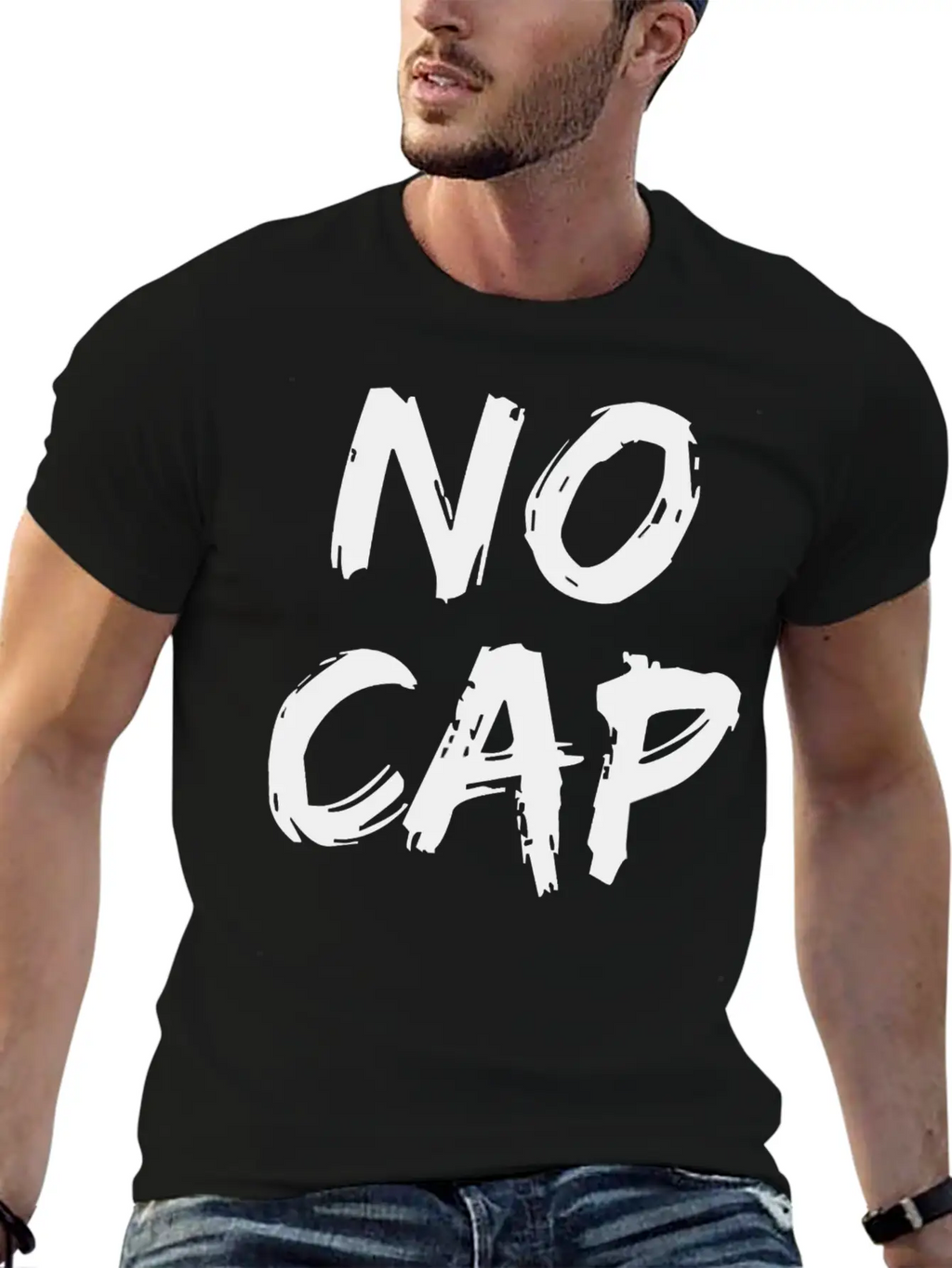 No Cap Urban Slang Rap Trap Music Boyfriend Men Timeless Short Sleeve Tee – Comfy And Minimalist Design
