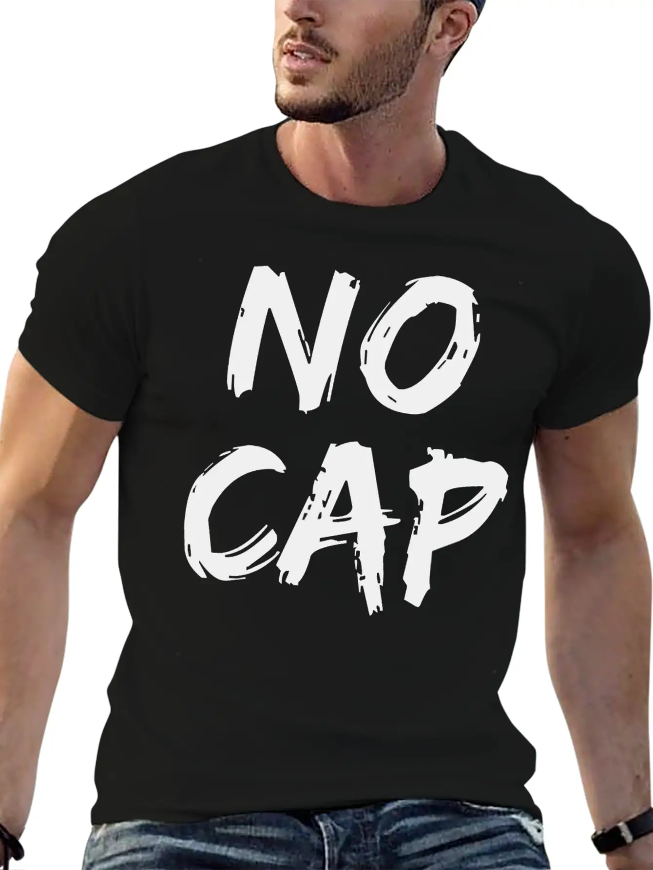 No Cap Urban Slang Rap Trap Music Boyfriend Men Timeless Short Sleeve Tee – Comfy And Minimalist Design