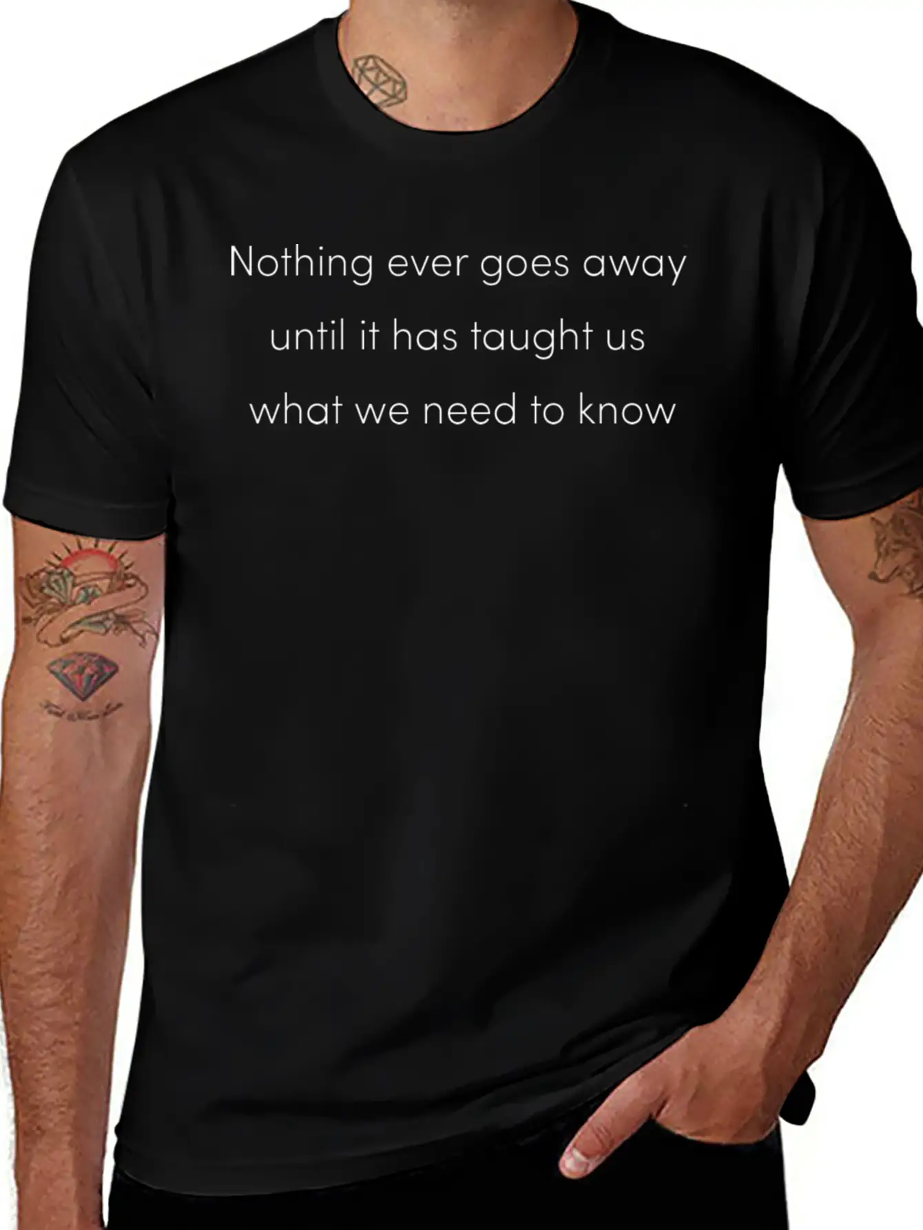 Nothing Goes Away Mindfulness Spiritual Motivation Timeless Short Sleeve Tee – Comfy And Minimalist Design