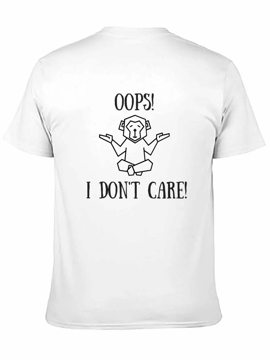 OOPS I DON'T CARE Classic Crew Neck Graphic Tee – Everyday Minimal Look