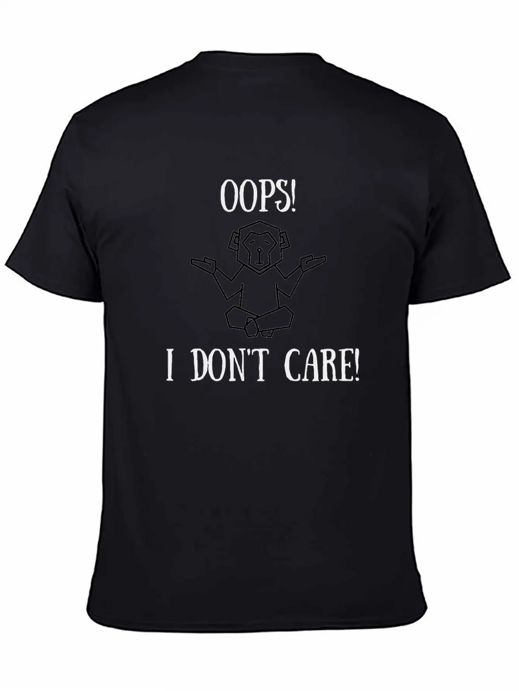 OOPS I DON'T CARE Classic Crew Neck Graphic Tee – Everyday Minimal Look