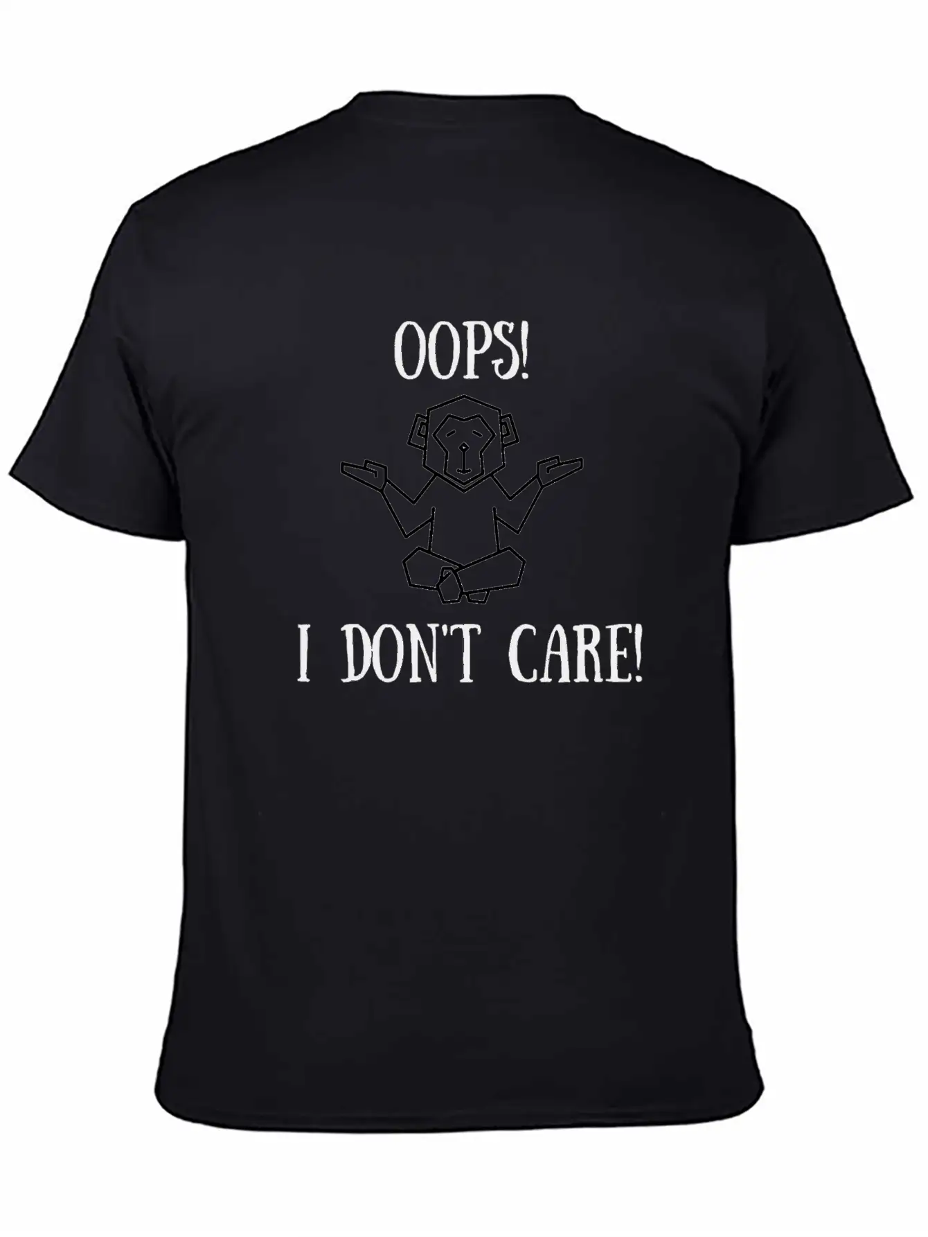 OOPS I DON'T CARE Classic Crew Neck Graphic Tee – Everyday Minimal Look