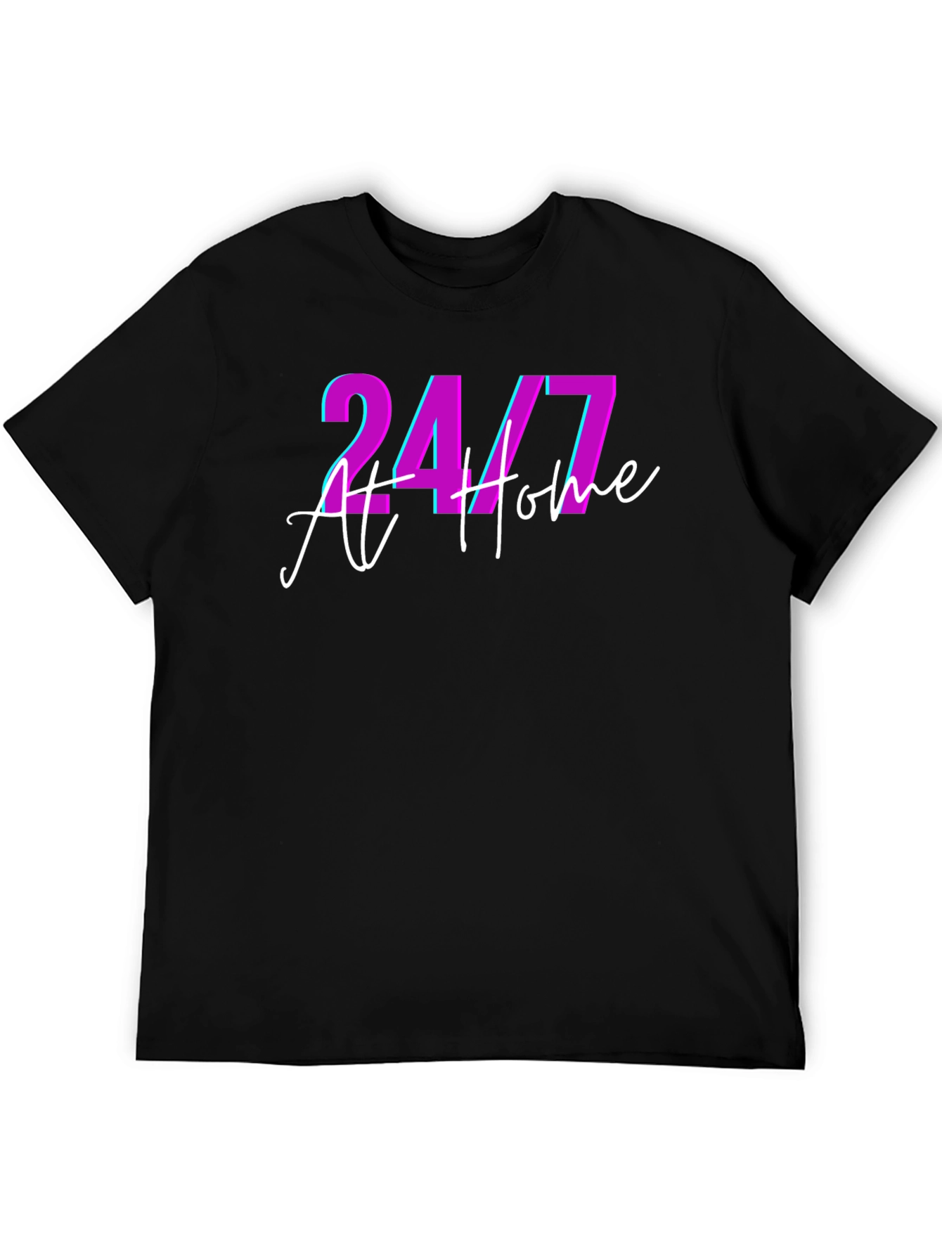 24/7 At Home Black T-Shirt