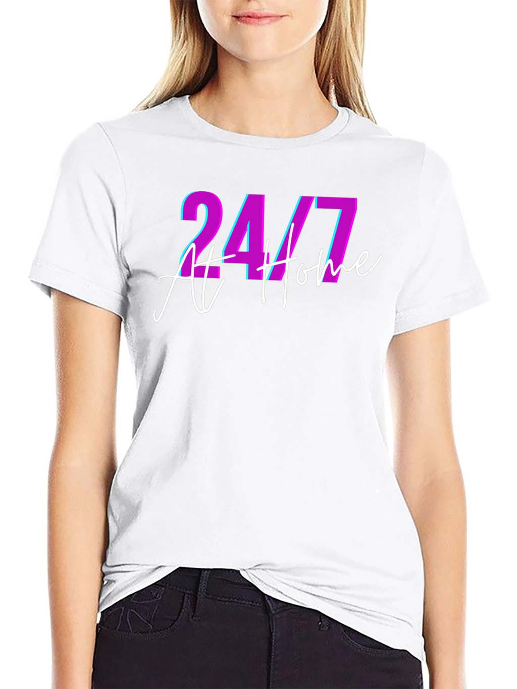 24/7 At Home Black T-Shirt