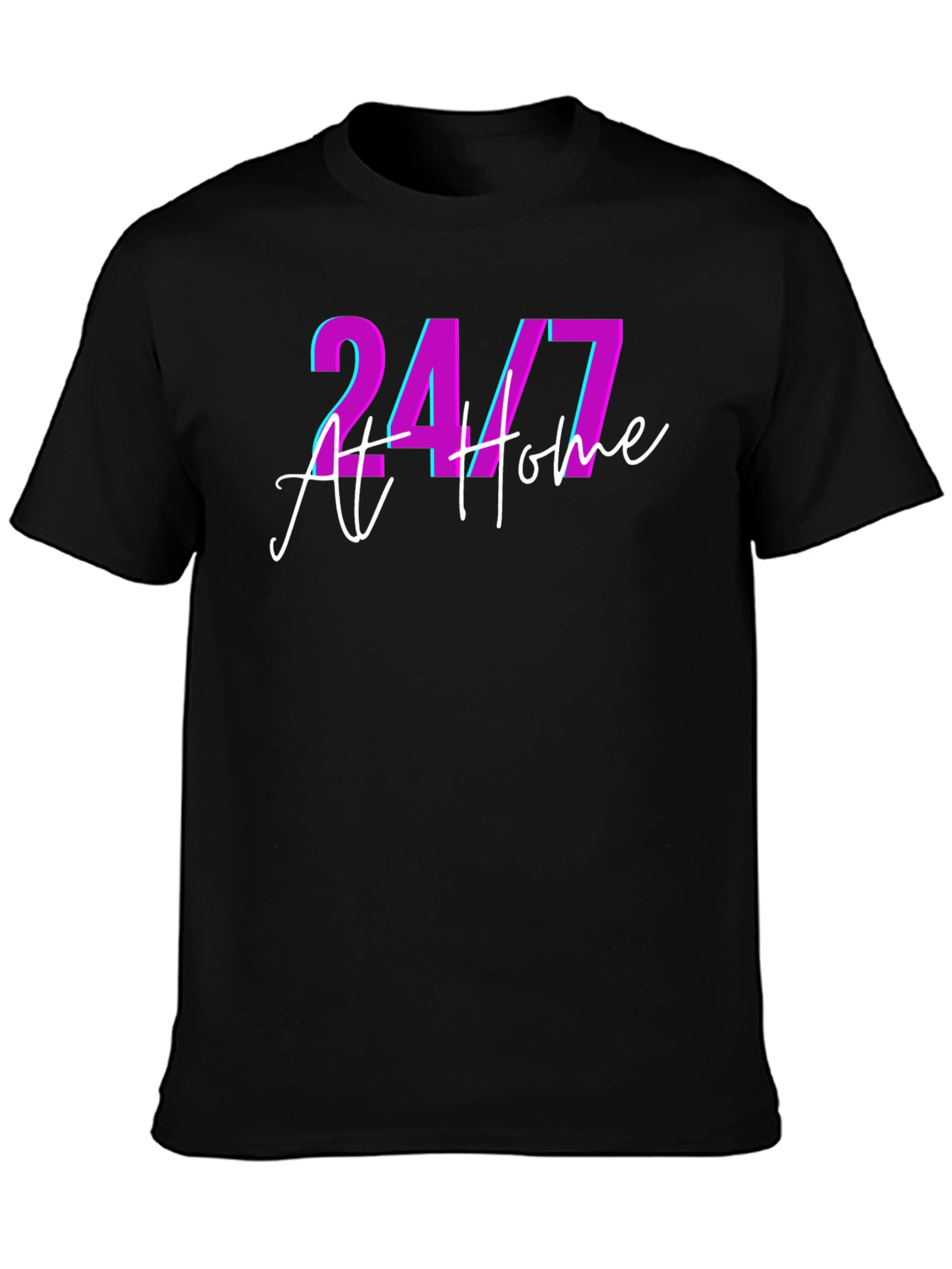 24/7 At Home Black T-Shirt