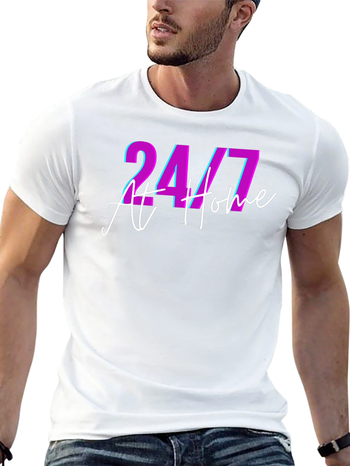 24/7 At Home Black T-Shirt