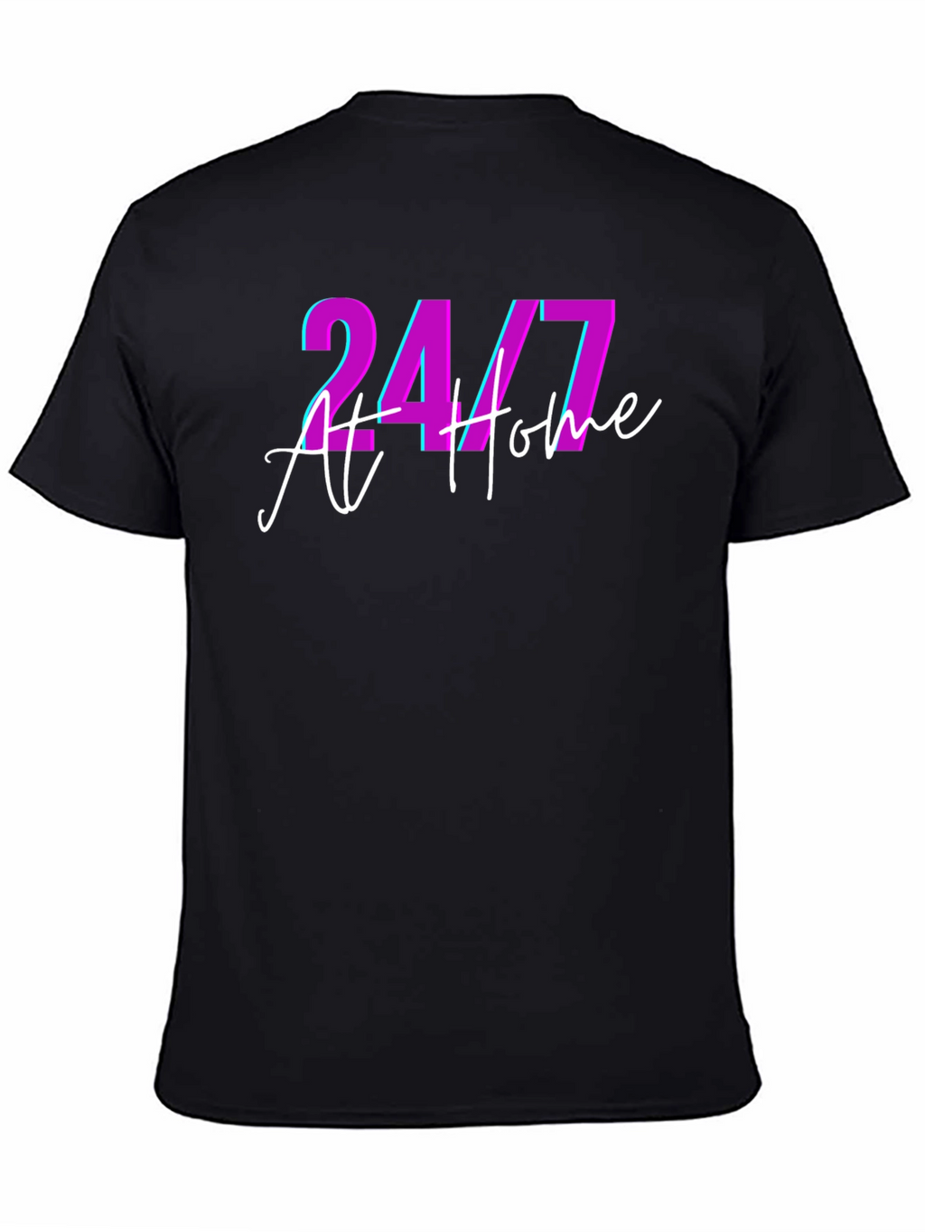 24/7 At Home Black T-Shirt