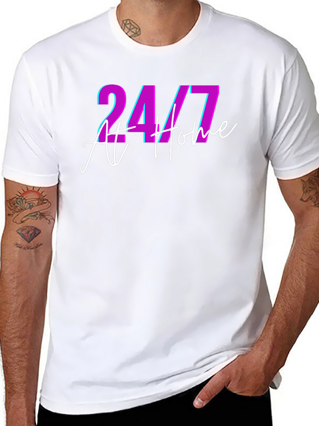 24/7 At Home Black T-Shirt