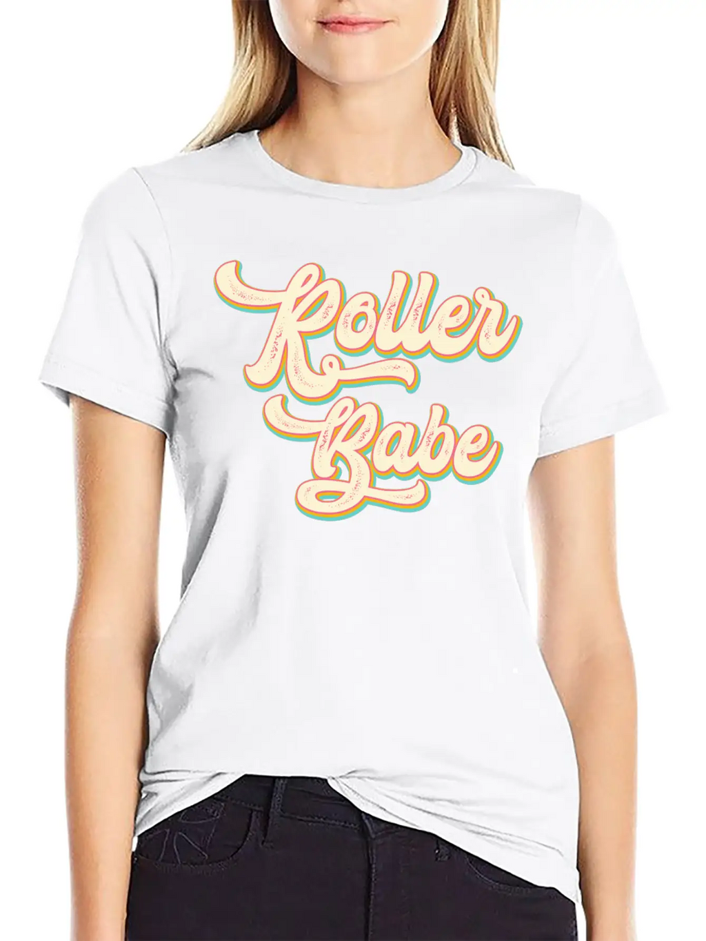 Roller Skating Skater Girl Modern Fit Casual T-Shirt – Clean And Versatile Design
