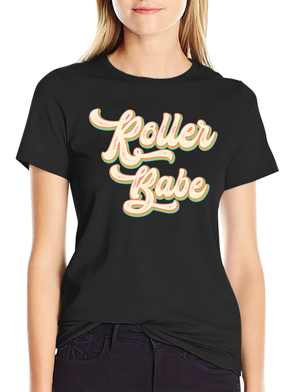Roller Skating Skater Girl Modern Fit Casual T-Shirt – Clean And Versatile Design