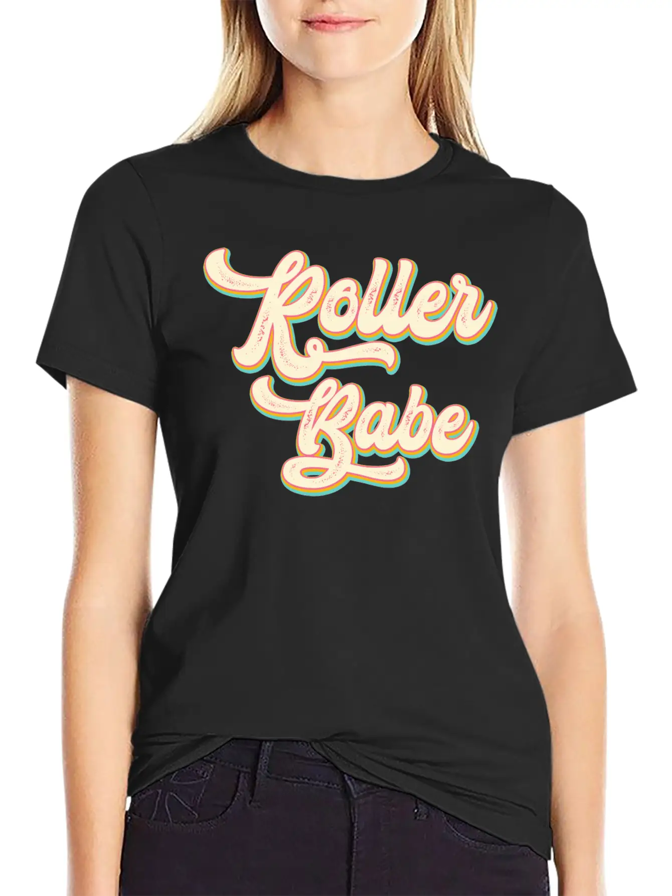 Roller Skating Skater Girl Modern Fit Casual T-Shirt – Clean And Versatile Design