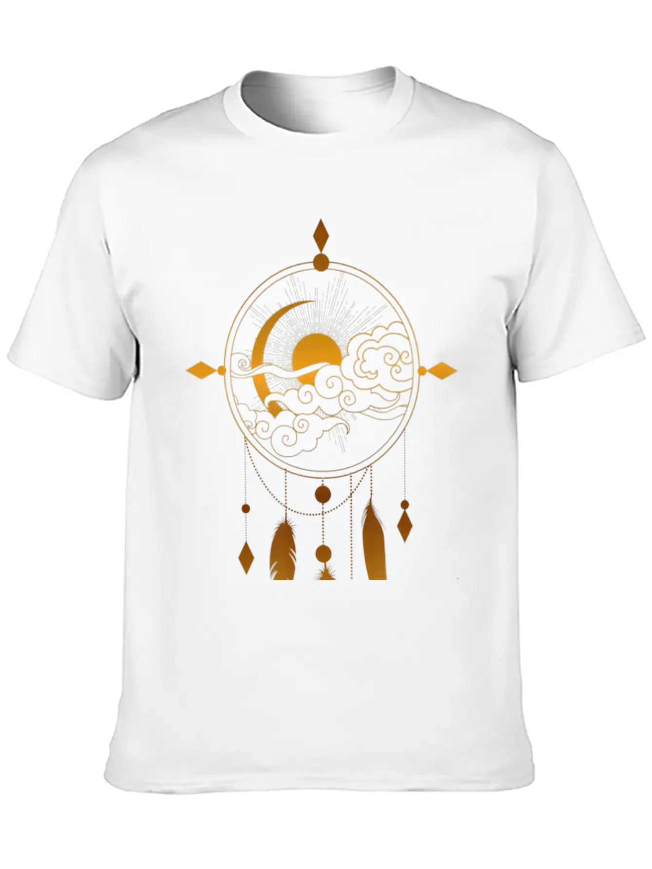 Sacred Geometry Dreamcatcher Feathers Tribal Timeless Short Sleeve Tee – Comfy And Minimalist Design