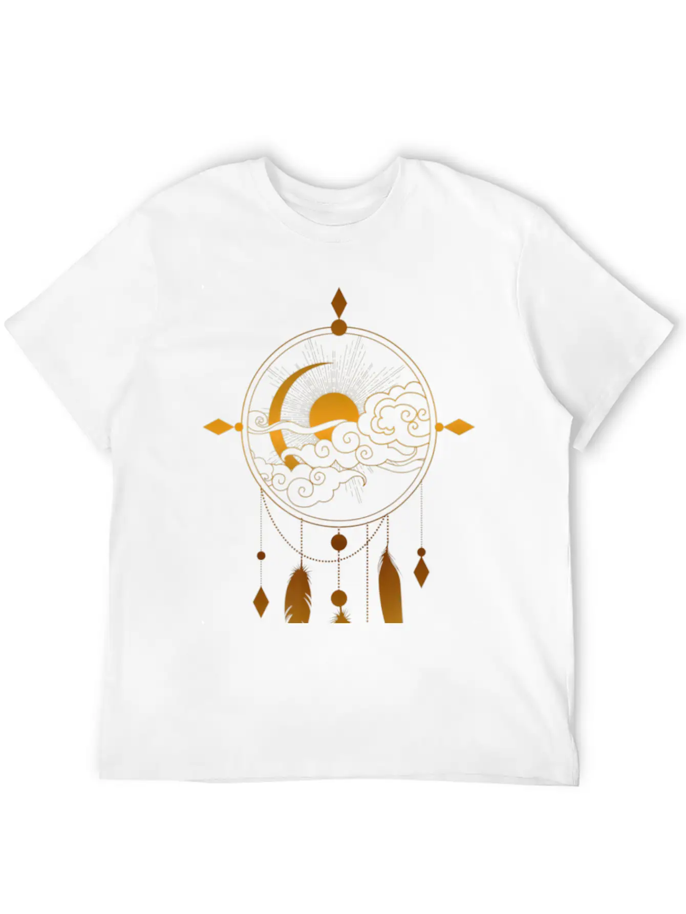 Sacred Geometry Dreamcatcher Feathers Tribal Timeless Short Sleeve Tee – Comfy And Minimalist Design