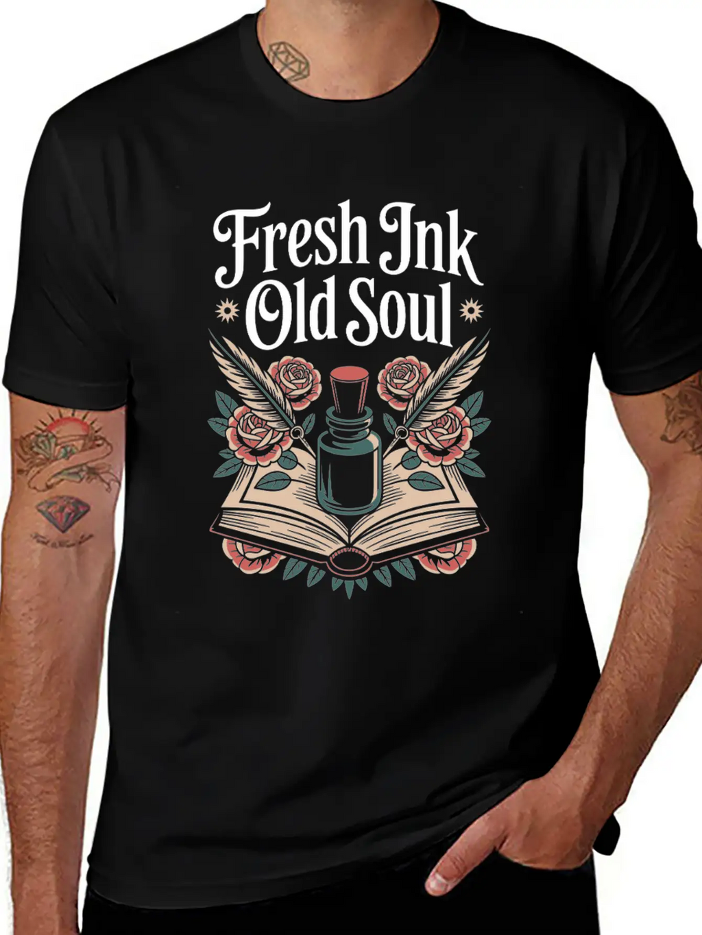 Seniors With Tattoos Inked Pride Aging Rebel Cool Modern Fit Casual T-Shirt – Clean And Versatile Design