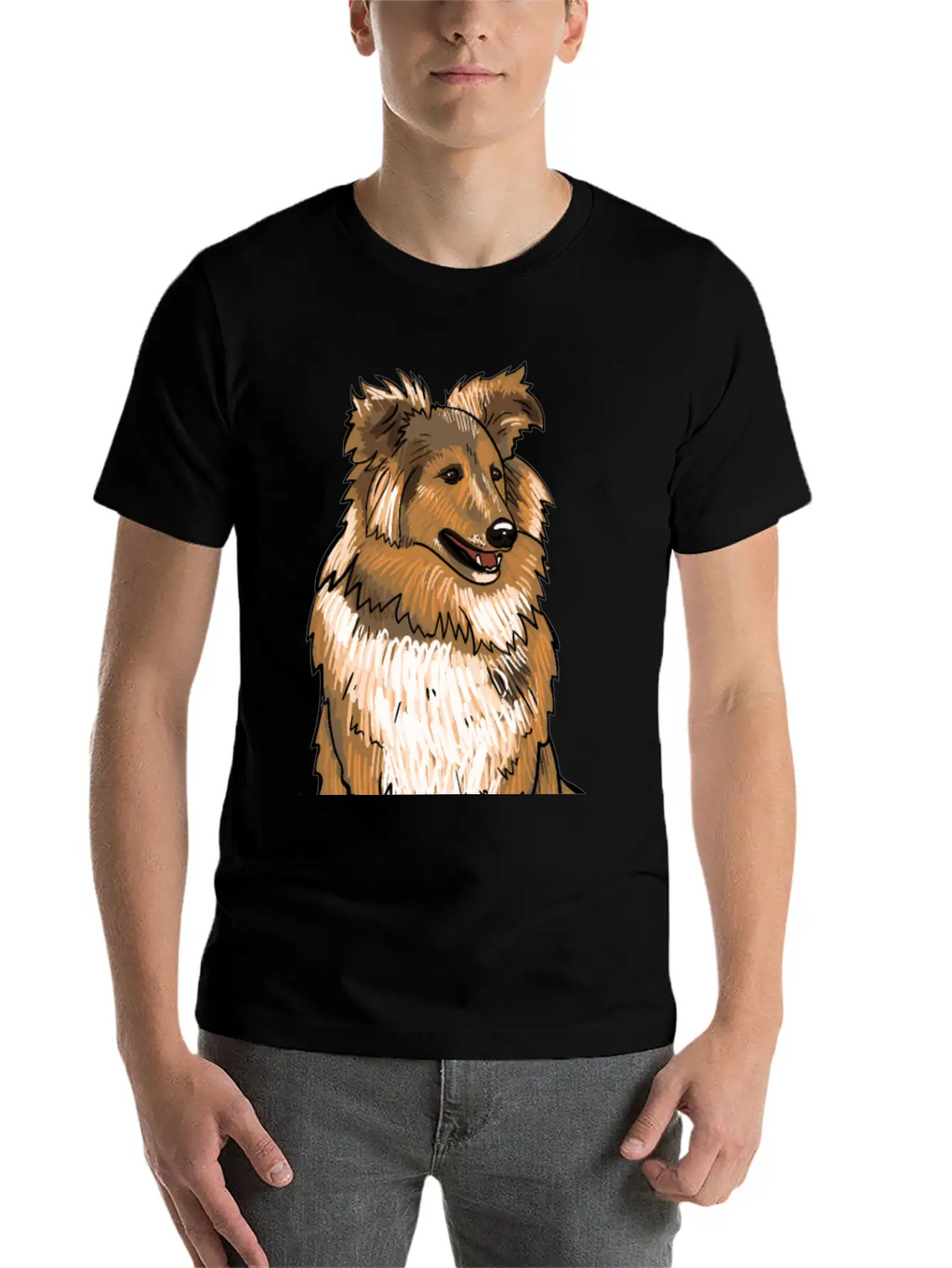 Sheltie Dog Modern Fit Casual T-Shirt – Clean And Versatile Design