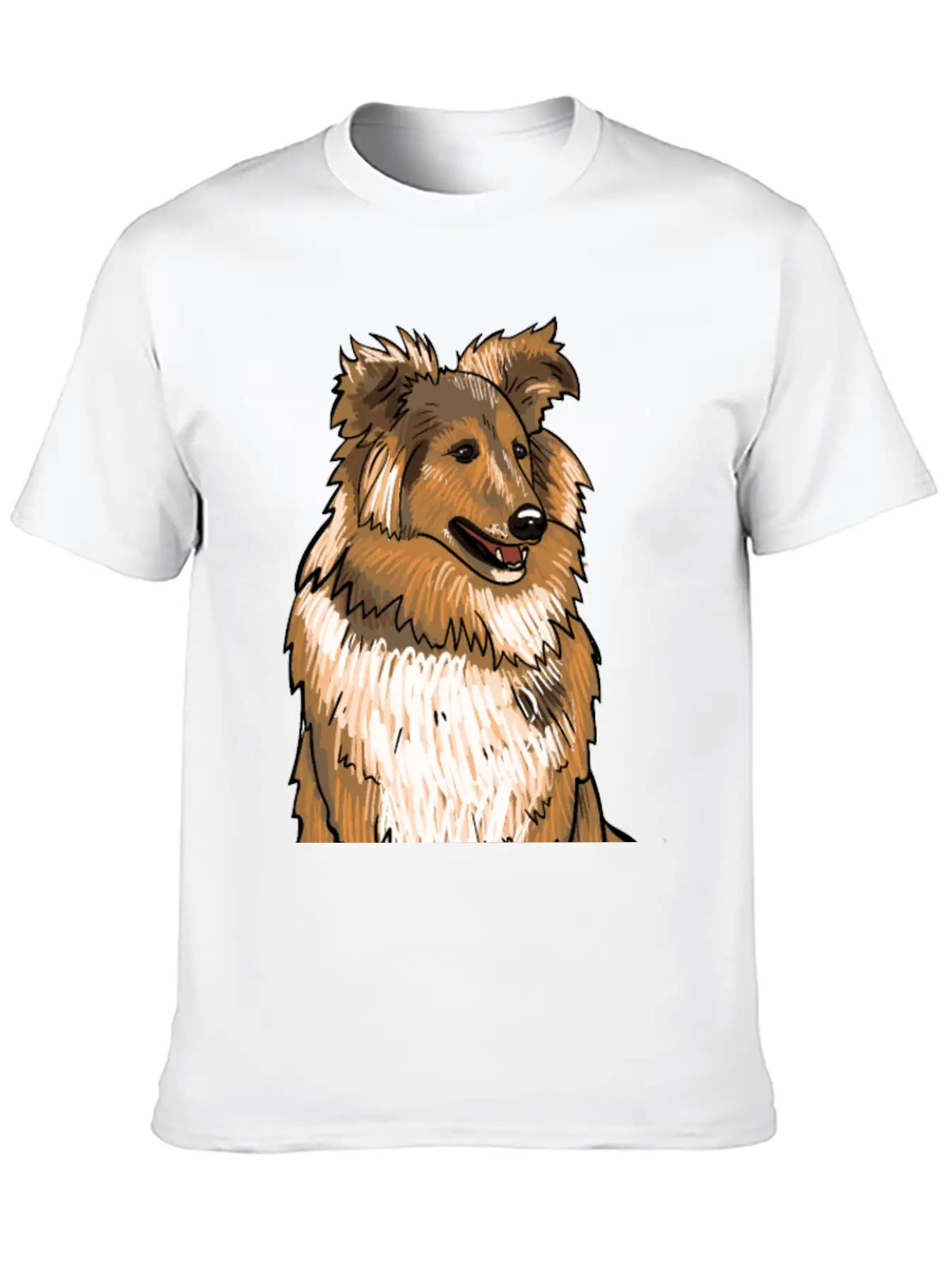 Sheltie Dog Modern Fit Casual T-Shirt – Clean And Versatile Design
