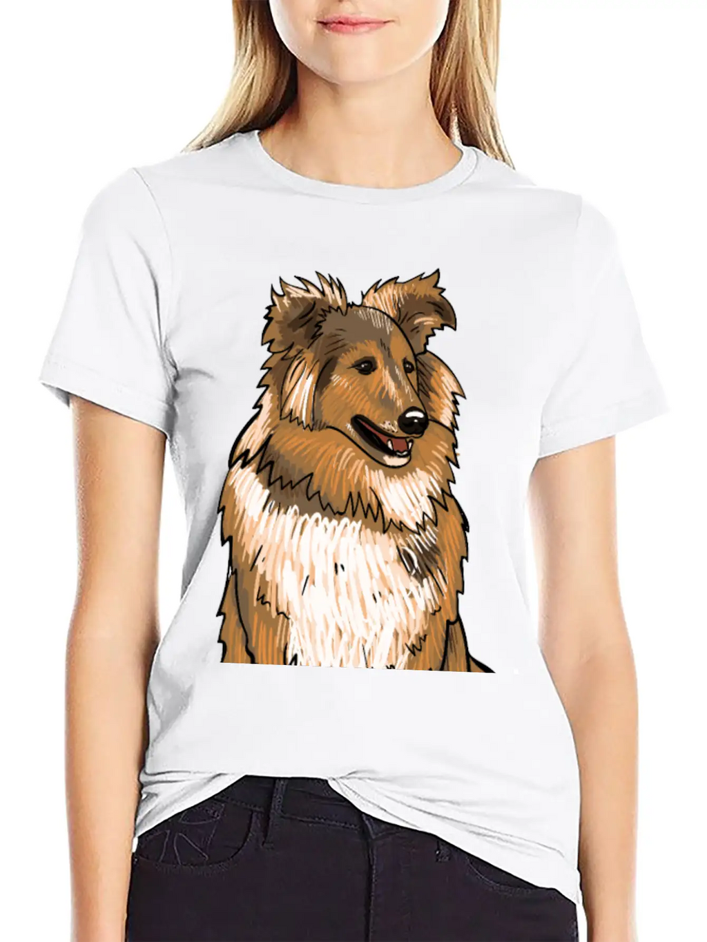 Sheltie Dog Modern Fit Casual T-Shirt – Clean And Versatile Design