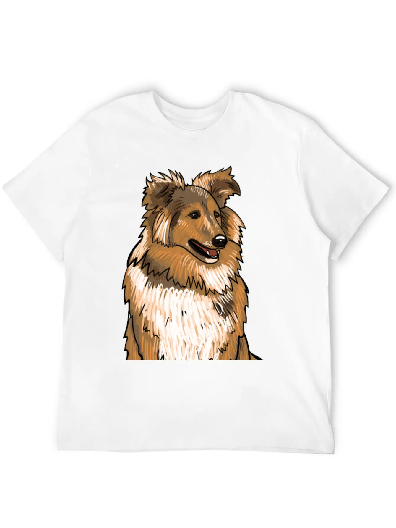Sheltie Dog Modern Fit Casual T-Shirt – Clean And Versatile Design