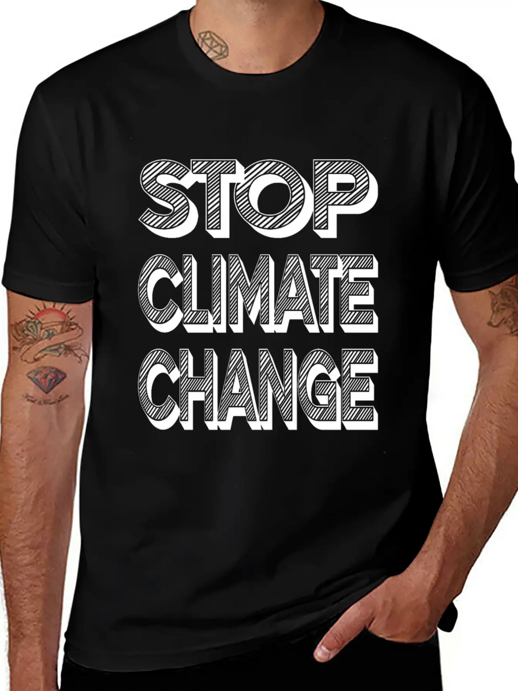 Stop Climate Change Modern Fit Casual T-Shirt – Clean And Versatile Design