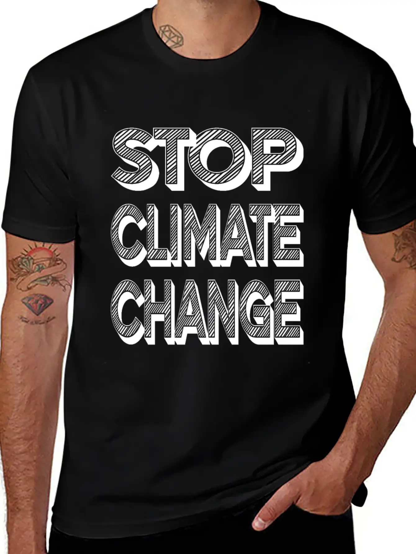 Stop Climate Change Modern Fit Casual T-Shirt – Clean And Versatile Design