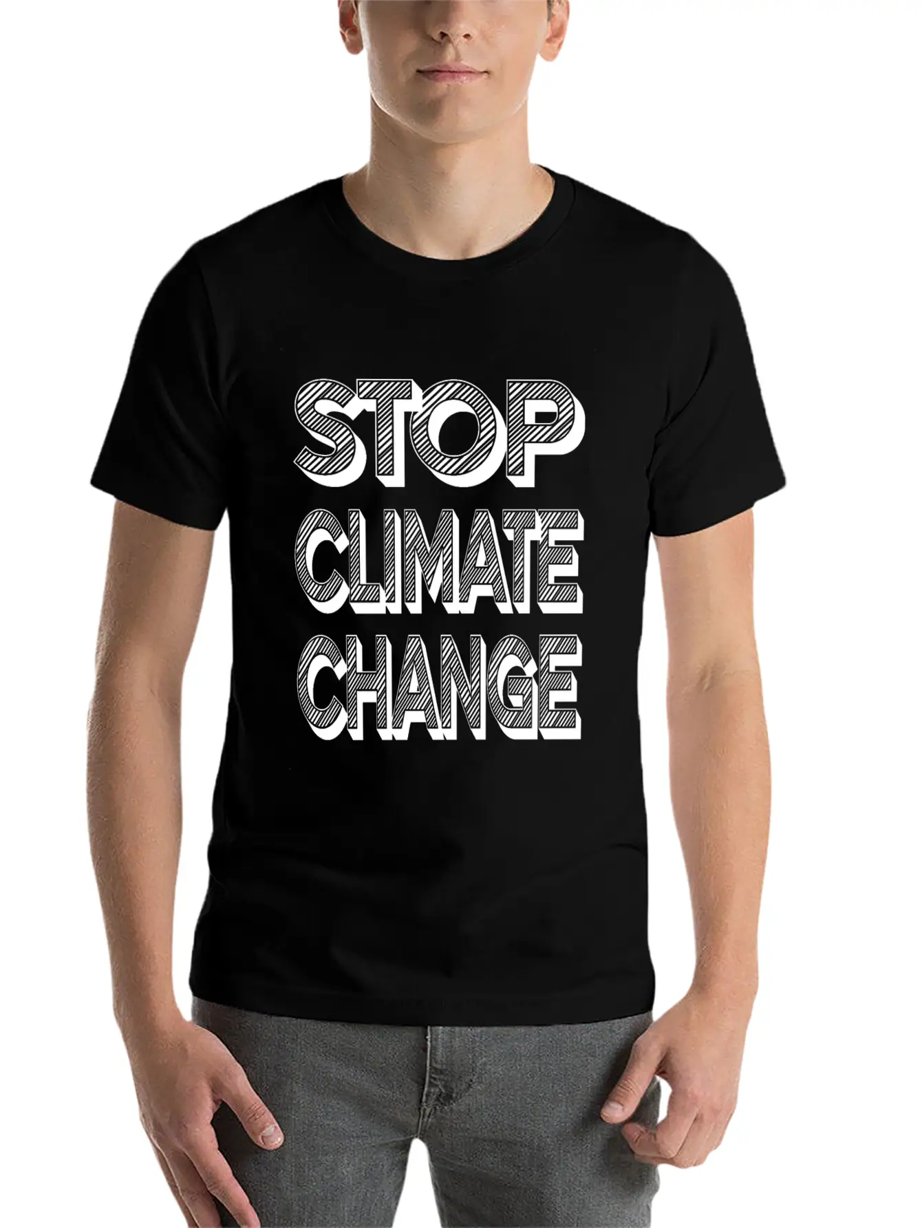 Stop Climate Change Modern Fit Casual T-Shirt – Clean And Versatile Design