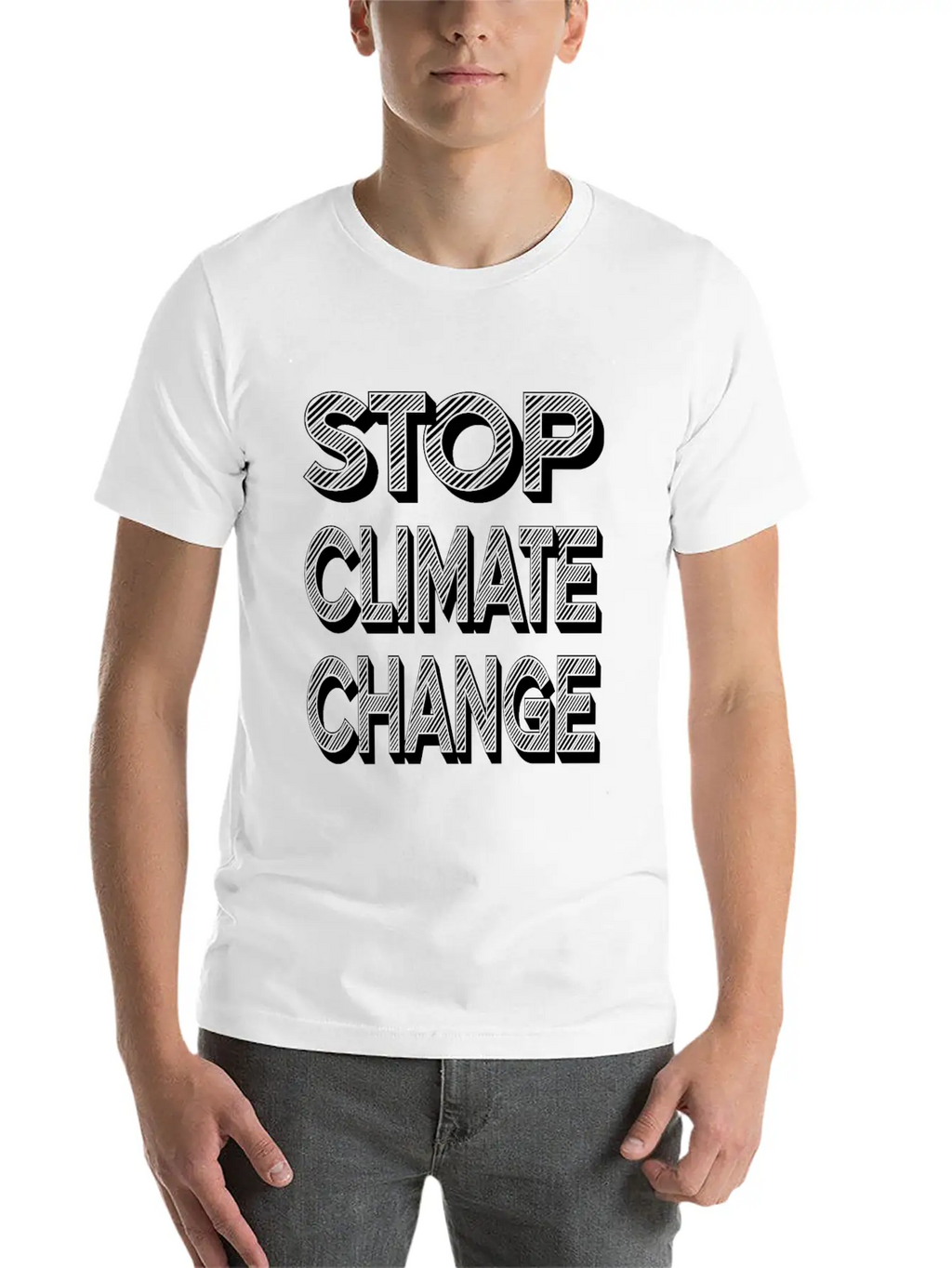 Stop Climate Change Modern Fit Casual T-Shirt – Clean And Versatile Design