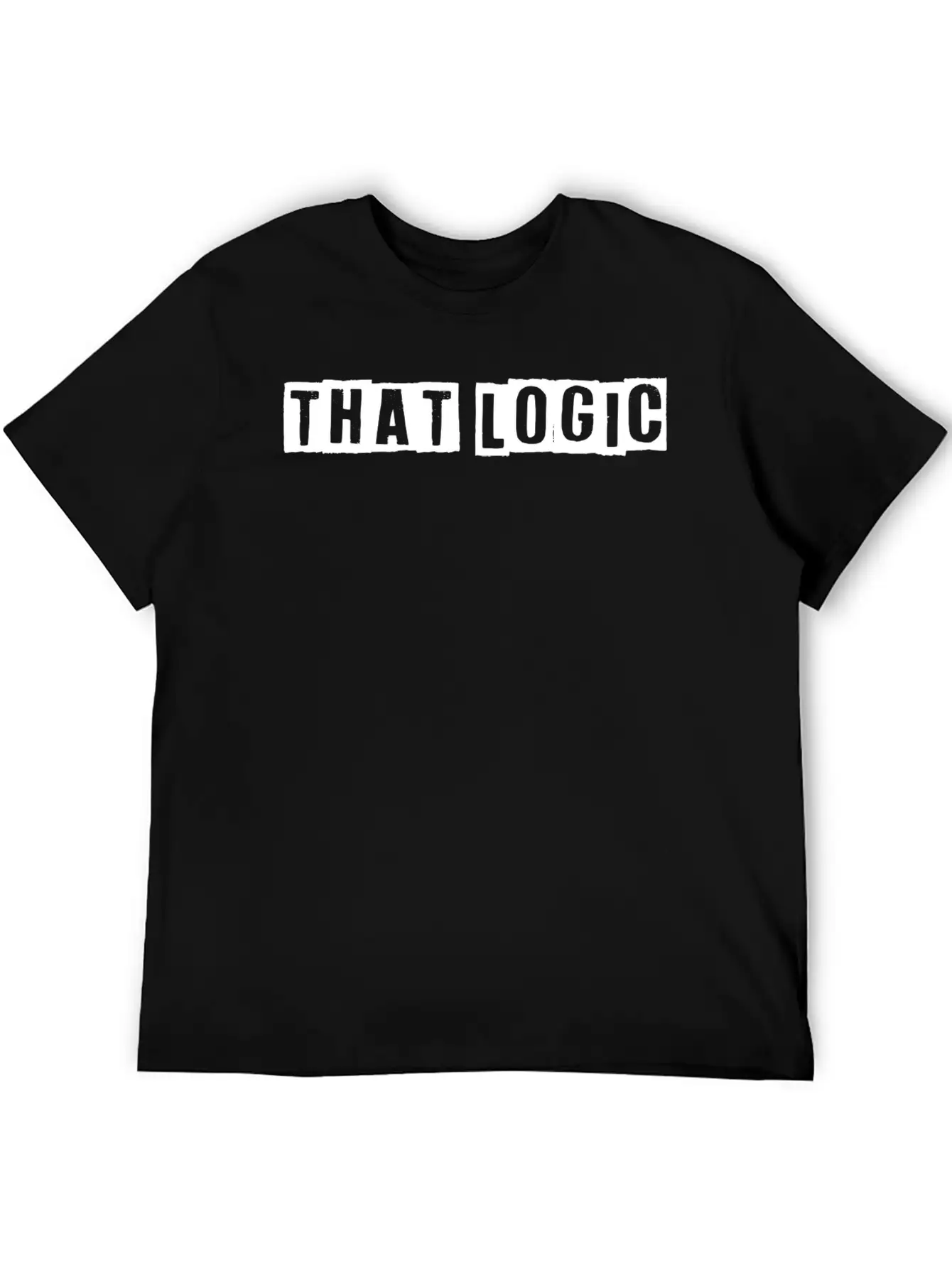 "That Logic" Lettering White Essential Unisex Summer Tee – Soft Cotton Casual Fit