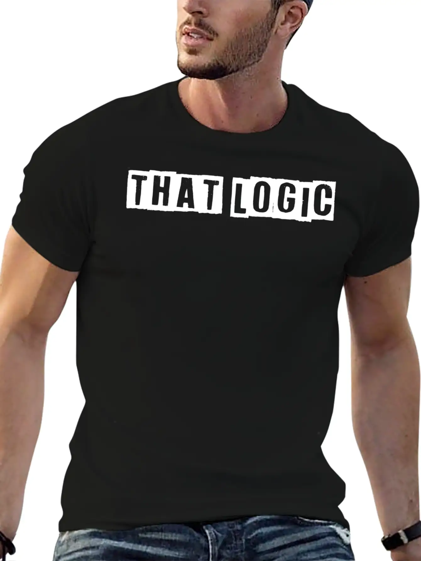 "That Logic" Lettering White Essential Unisex Summer Tee – Soft Cotton Casual Fit