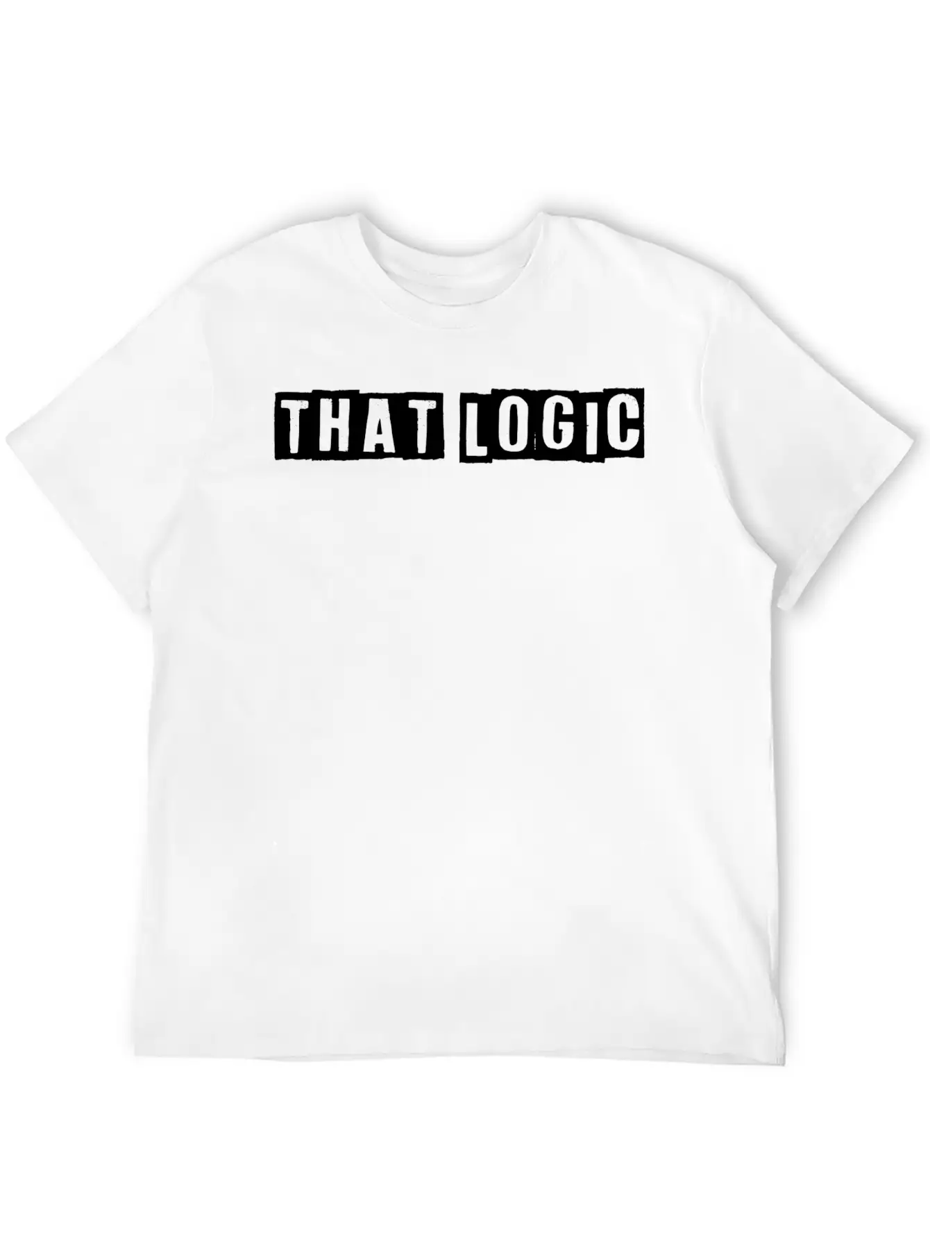 "That Logic" Lettering White Essential Unisex Summer Tee – Soft Cotton Casual Fit