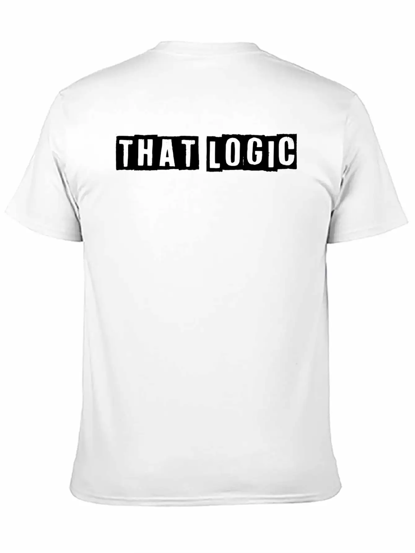 "That Logic" Lettering White Essential Unisex Summer Tee – Soft Cotton Casual Fit