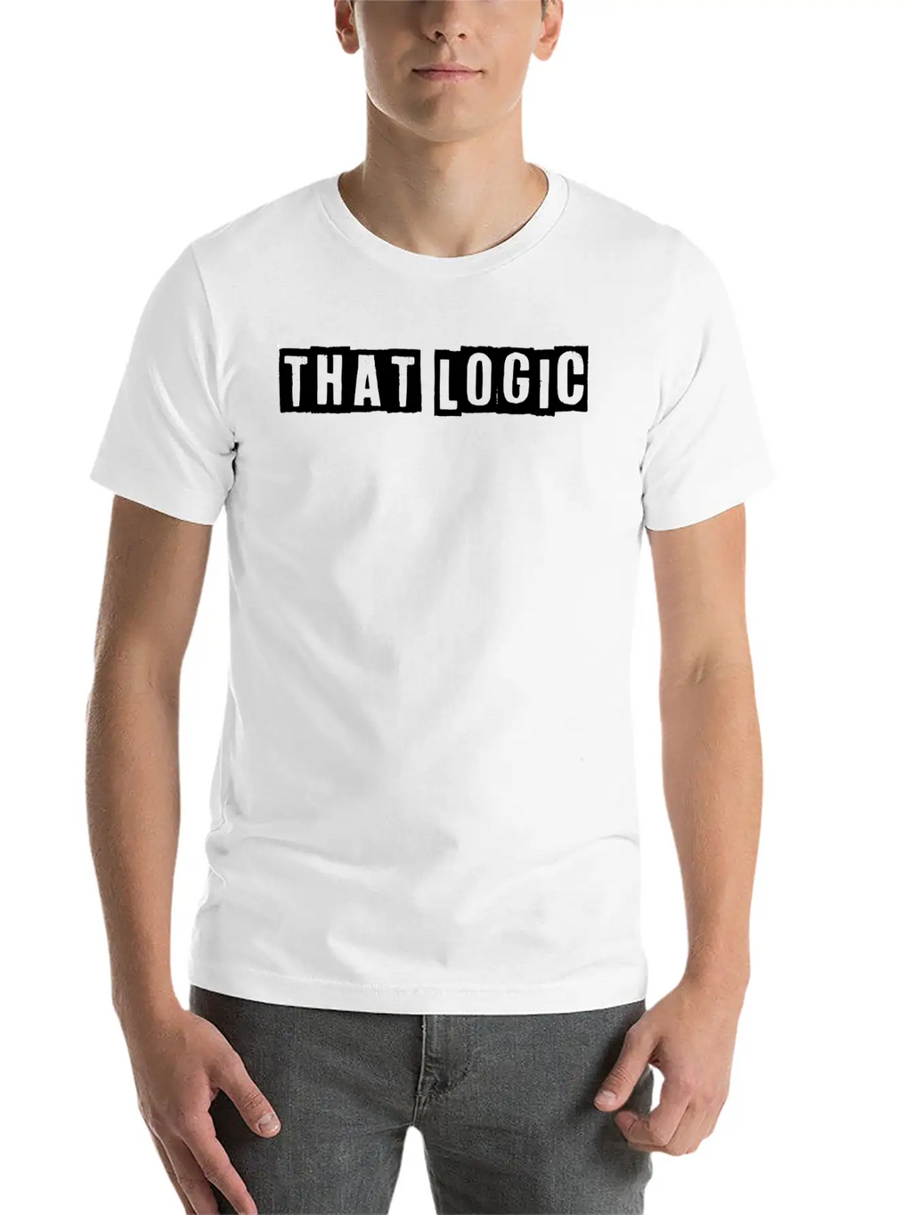 "That Logic" Lettering White Essential Unisex Summer Tee – Soft Cotton Casual Fit