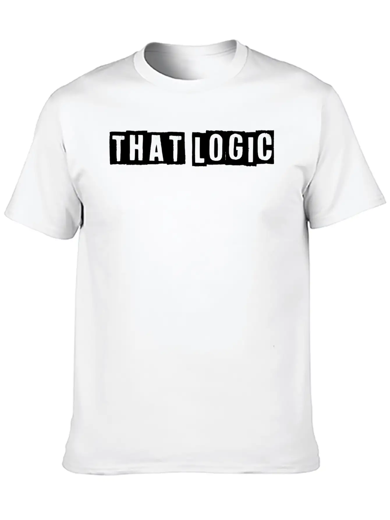"That Logic" Lettering White Essential Unisex Summer Tee – Soft Cotton Casual Fit