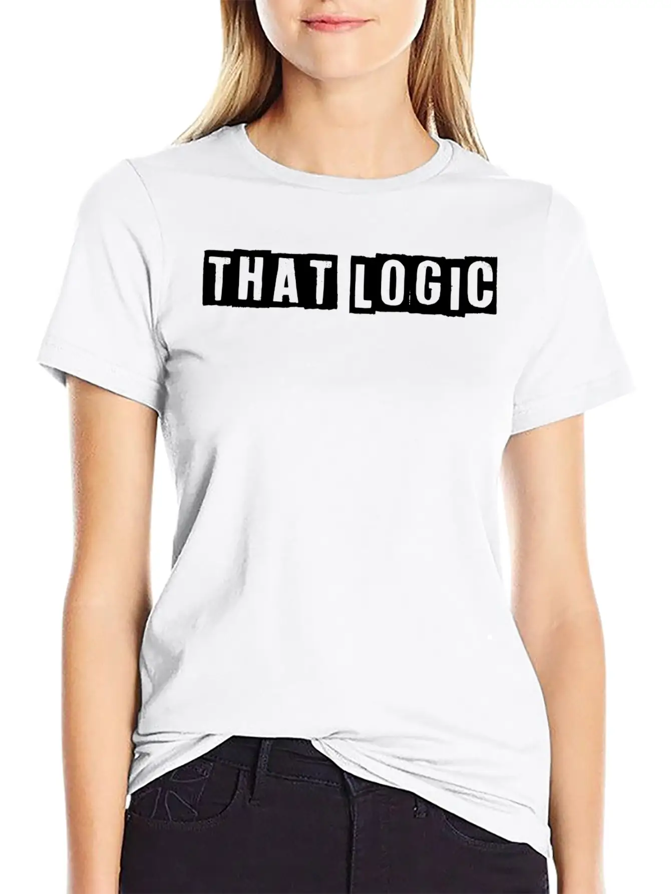 "That Logic" Lettering White Essential Unisex Summer Tee – Soft Cotton Casual Fit