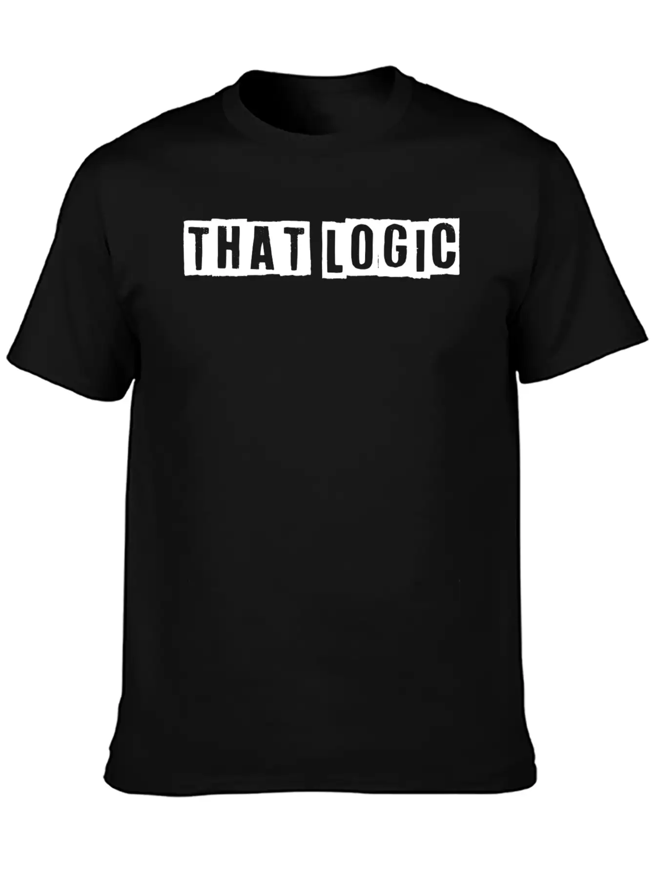 "That Logic" Lettering White Essential Unisex Summer Tee – Soft Cotton Casual Fit