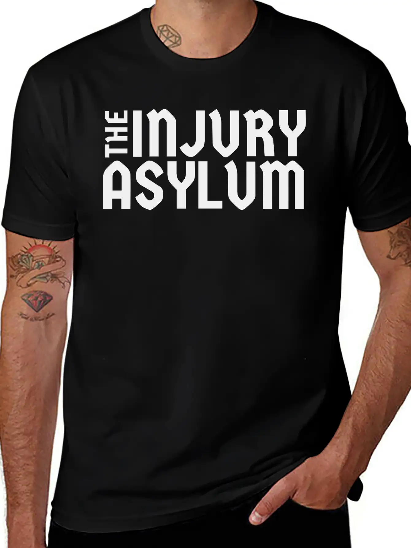 The Injury Asylum Classic Black Timeless Short Sleeve Tee – Comfy And Minimalist Design