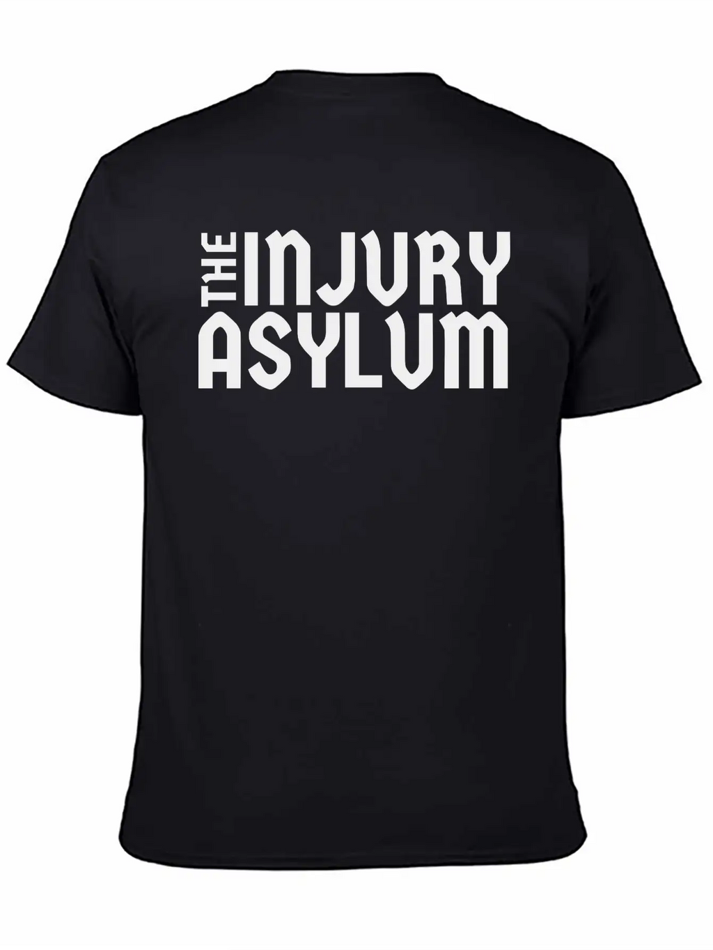 The Injury Asylum Classic Black Timeless Short Sleeve Tee – Comfy And Minimalist Design