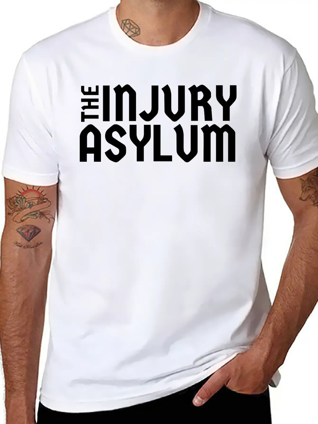 The Injury Asylum Classic Black Timeless Short Sleeve Tee – Comfy And Minimalist Design