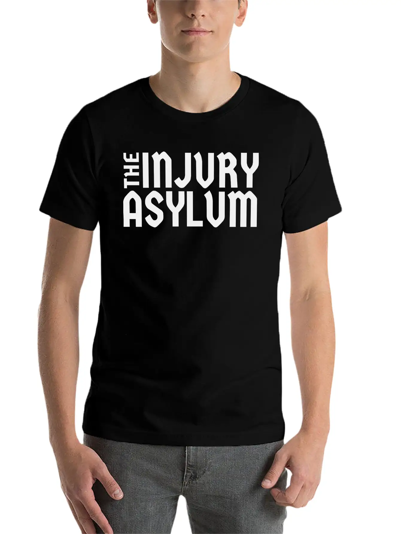 The Injury Asylum Classic Black Timeless Short Sleeve Tee – Comfy And Minimalist Design