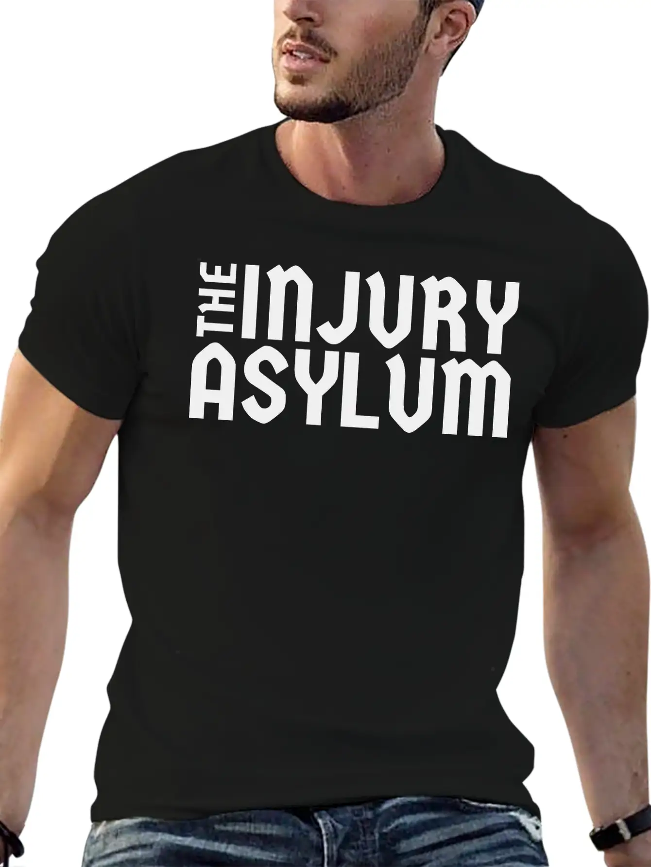 The Injury Asylum Classic Black Timeless Short Sleeve Tee – Comfy And Minimalist Design