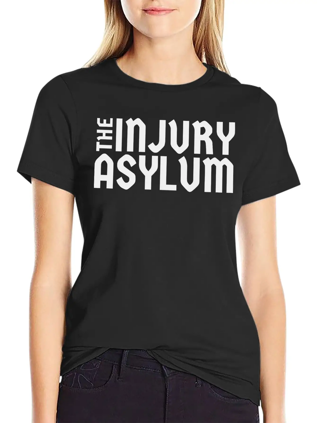 The Injury Asylum Classic Black Timeless Short Sleeve Tee – Comfy And Minimalist Design