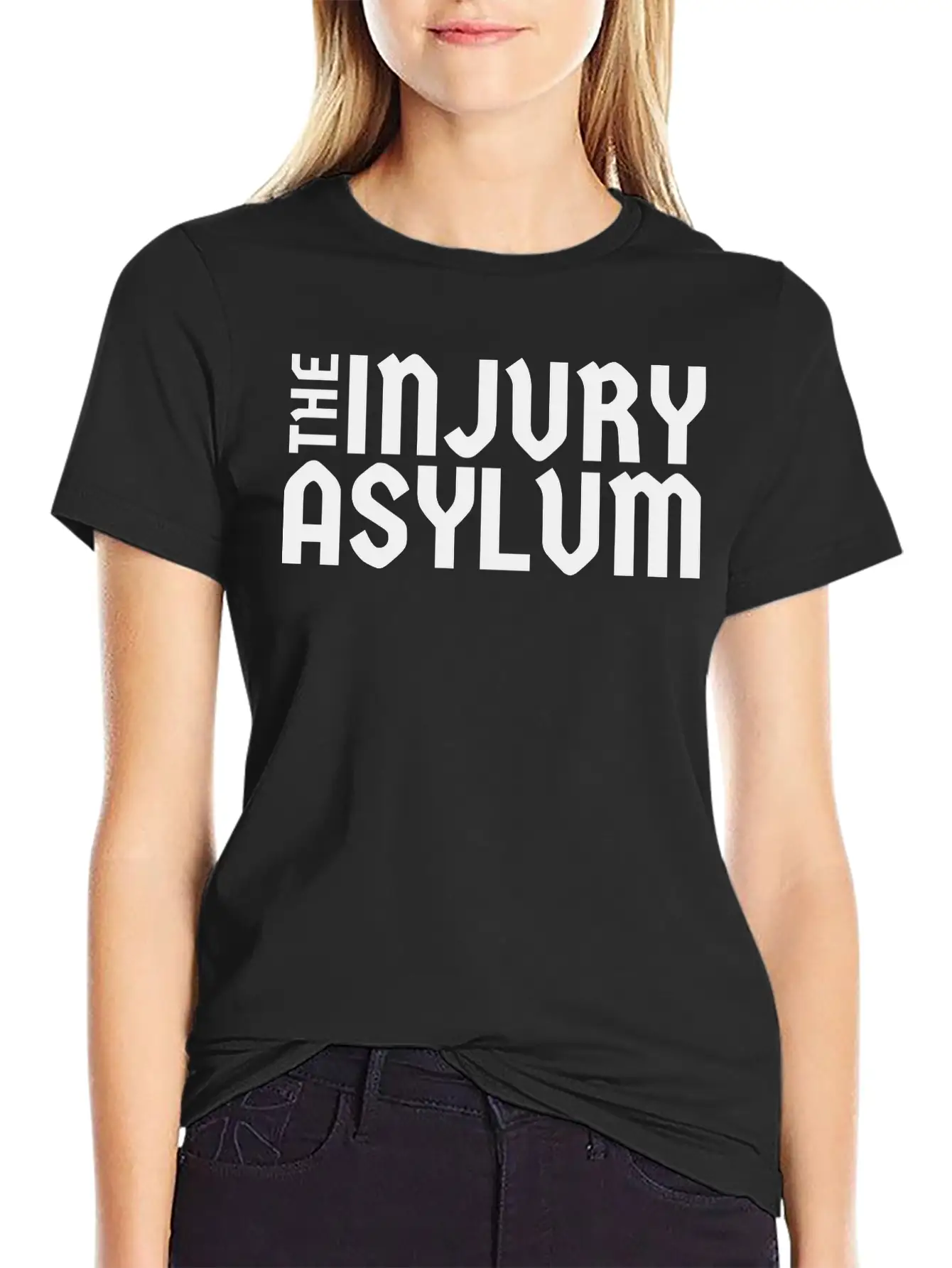 The Injury Asylum Classic Black Timeless Short Sleeve Tee – Comfy And Minimalist Design