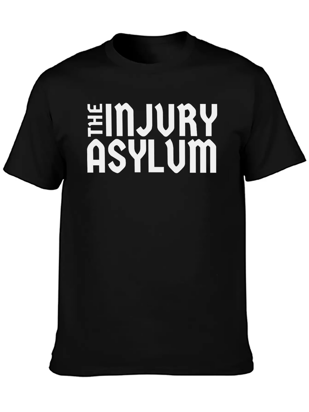 The Injury Asylum Classic Black Timeless Short Sleeve Tee – Comfy And Minimalist Design