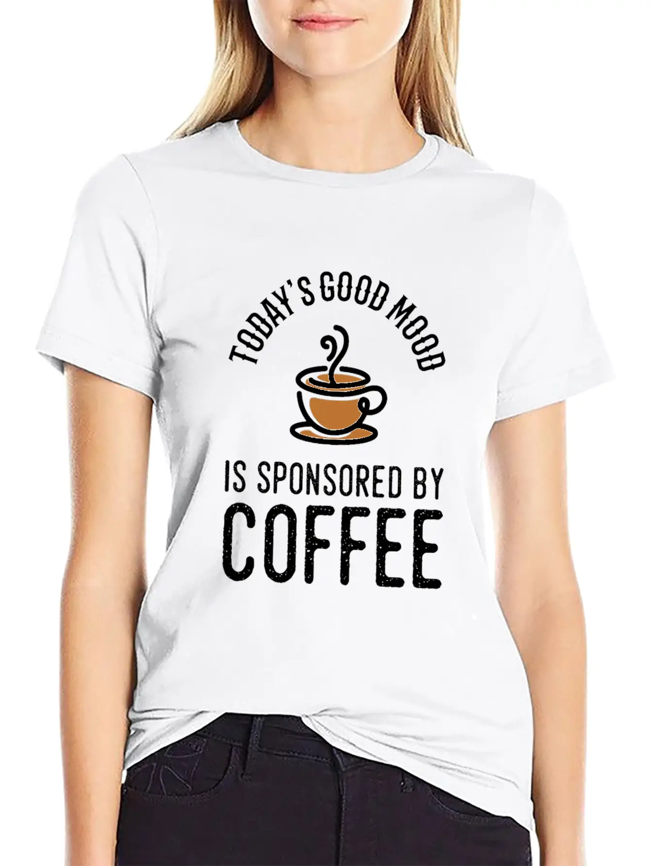 Todays Good Mood Is Sponsored By Coffee Modern Fit Casual T-Shirt – Clean And Versatile Design