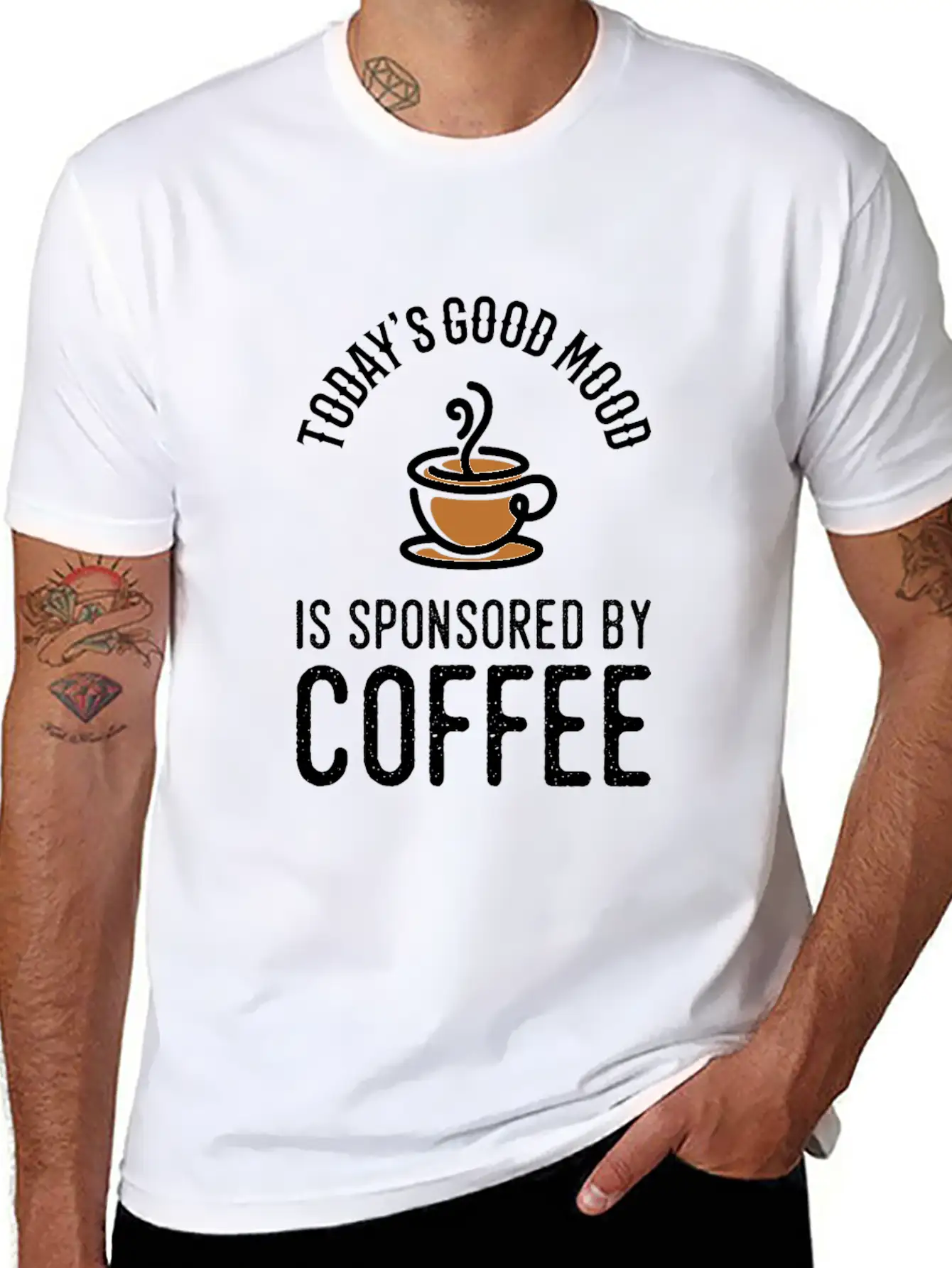 Todays Good Mood Is Sponsored By Coffee Modern Fit Casual T-Shirt – Clean And Versatile Design