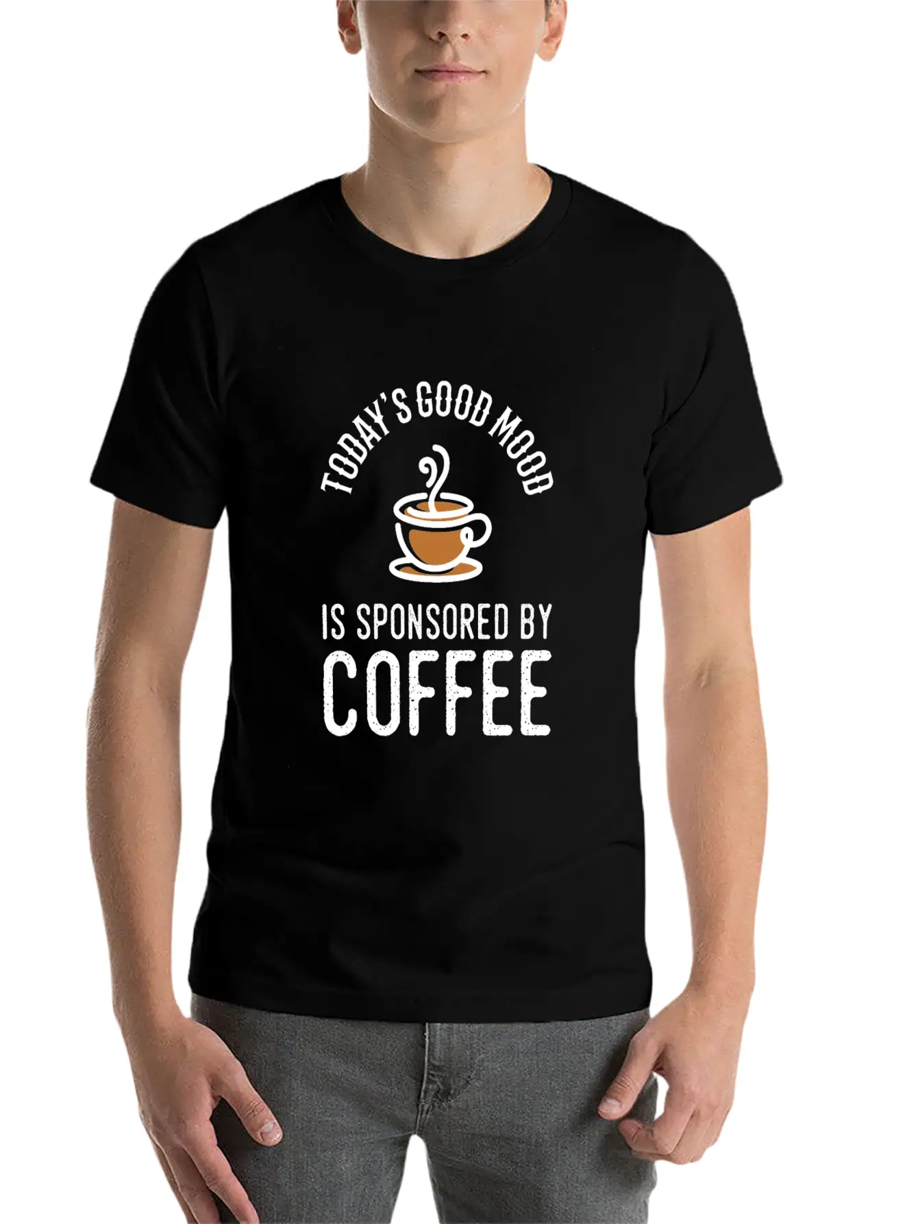 Todays Good Mood Is Sponsored By Coffee Modern Fit Casual T-Shirt – Clean And Versatile Design