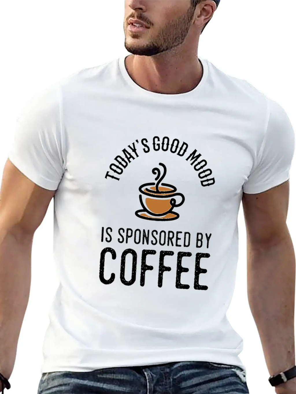 Todays Good Mood Is Sponsored By Coffee Modern Fit Casual T-Shirt – Clean And Versatile Design