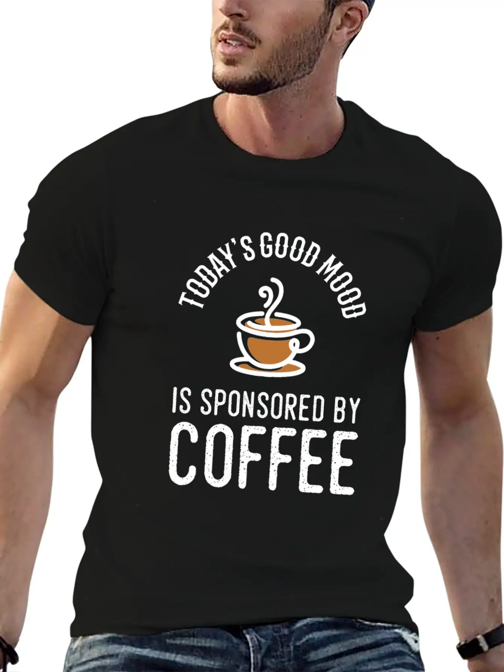 Todays Good Mood Is Sponsored By Coffee Modern Fit Casual T-Shirt – Clean And Versatile Design