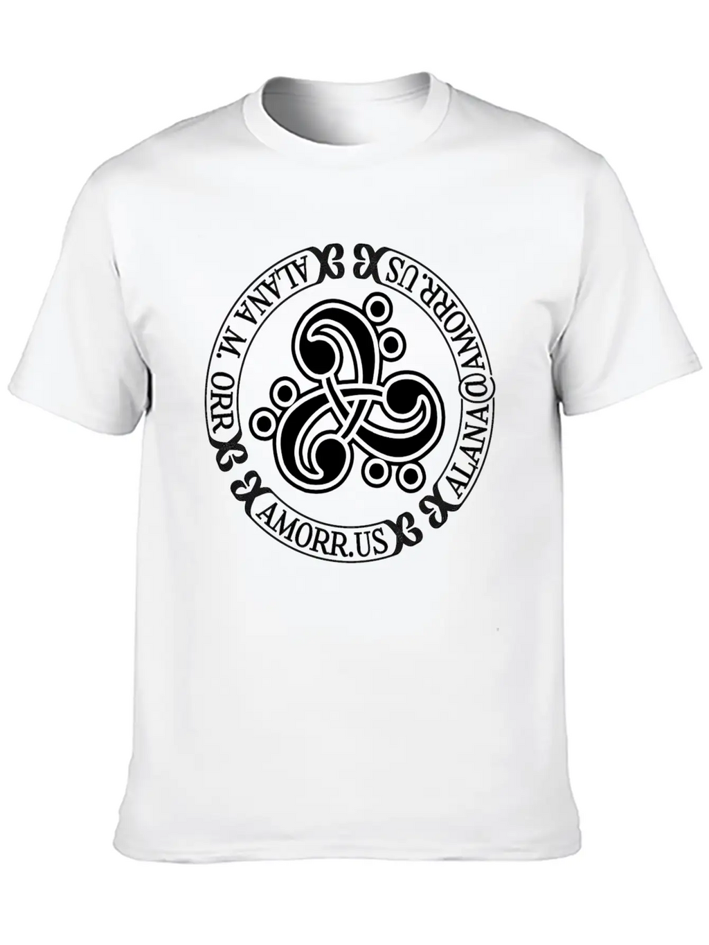Triple Bass Clef Celtic Knot Logo Alana Orr AMORR Timeless Short Sleeve Tee – Comfy And Minimalist Design