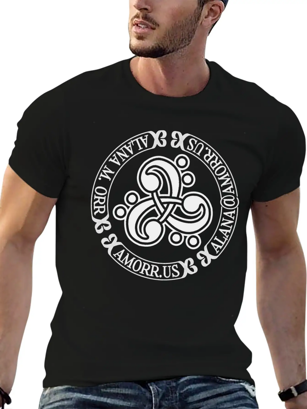 Triple Bass Clef Celtic Knot Logo Alana Orr AMORR Timeless Short Sleeve Tee – Comfy And Minimalist Design