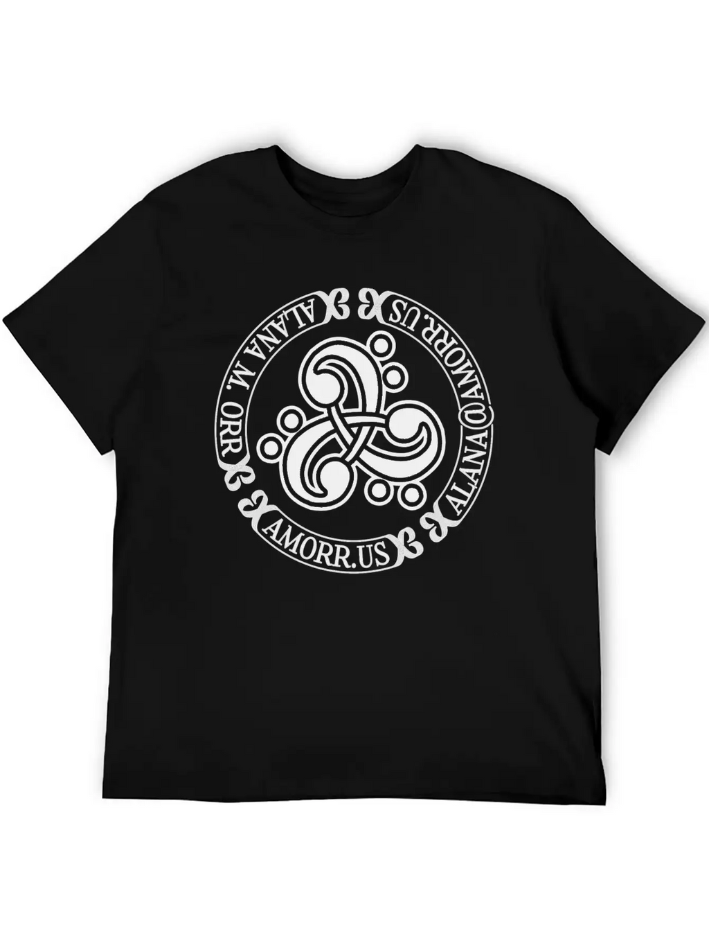 Triple Bass Clef Celtic Knot Logo Alana Orr AMORR Timeless Short Sleeve Tee – Comfy And Minimalist Design